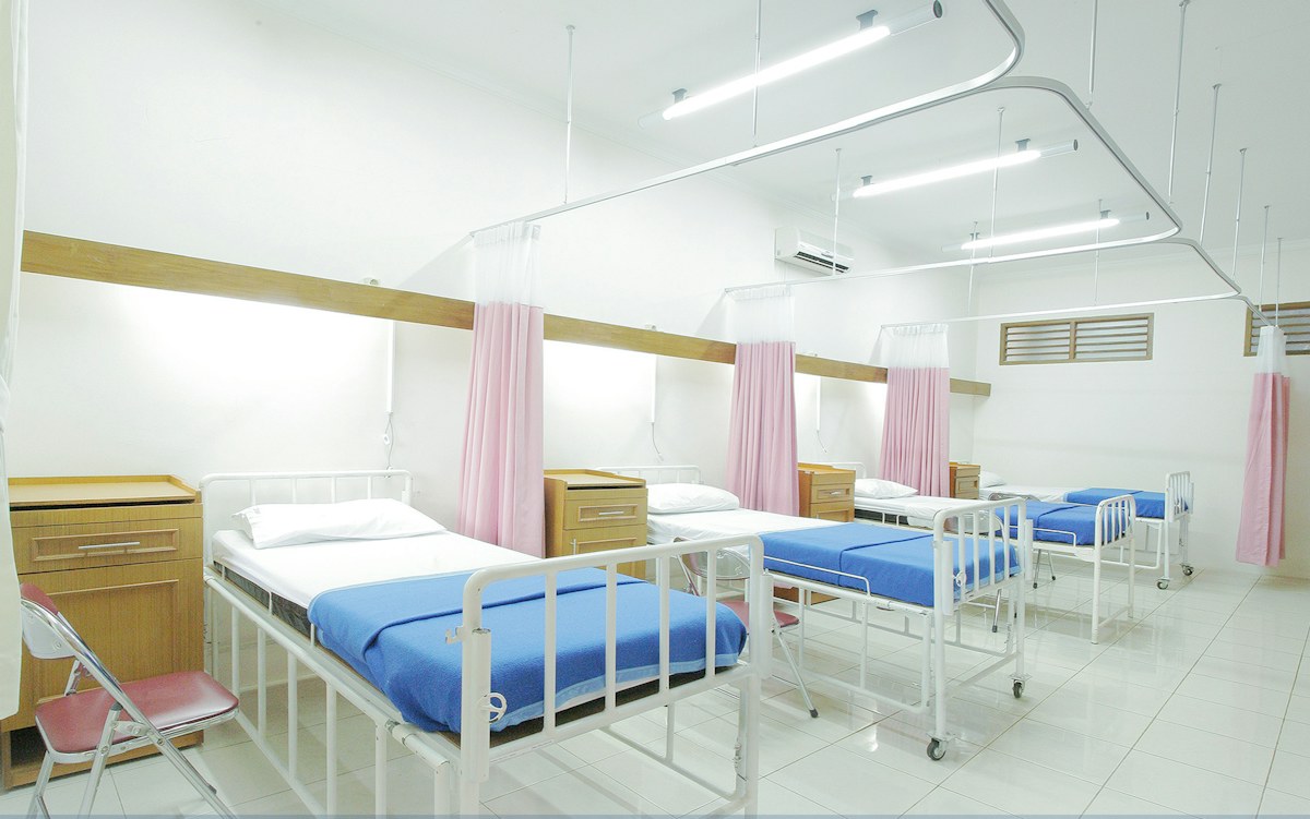 Hospital patient rooms prepared for care