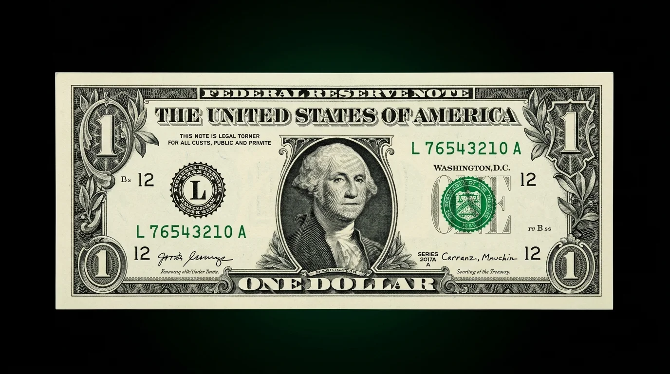 Pristine dollar bill