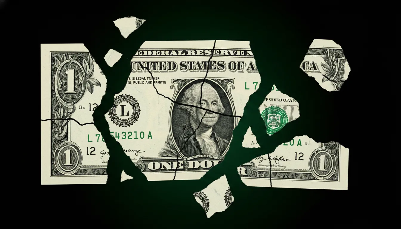 Dollar bill nearly destroyed